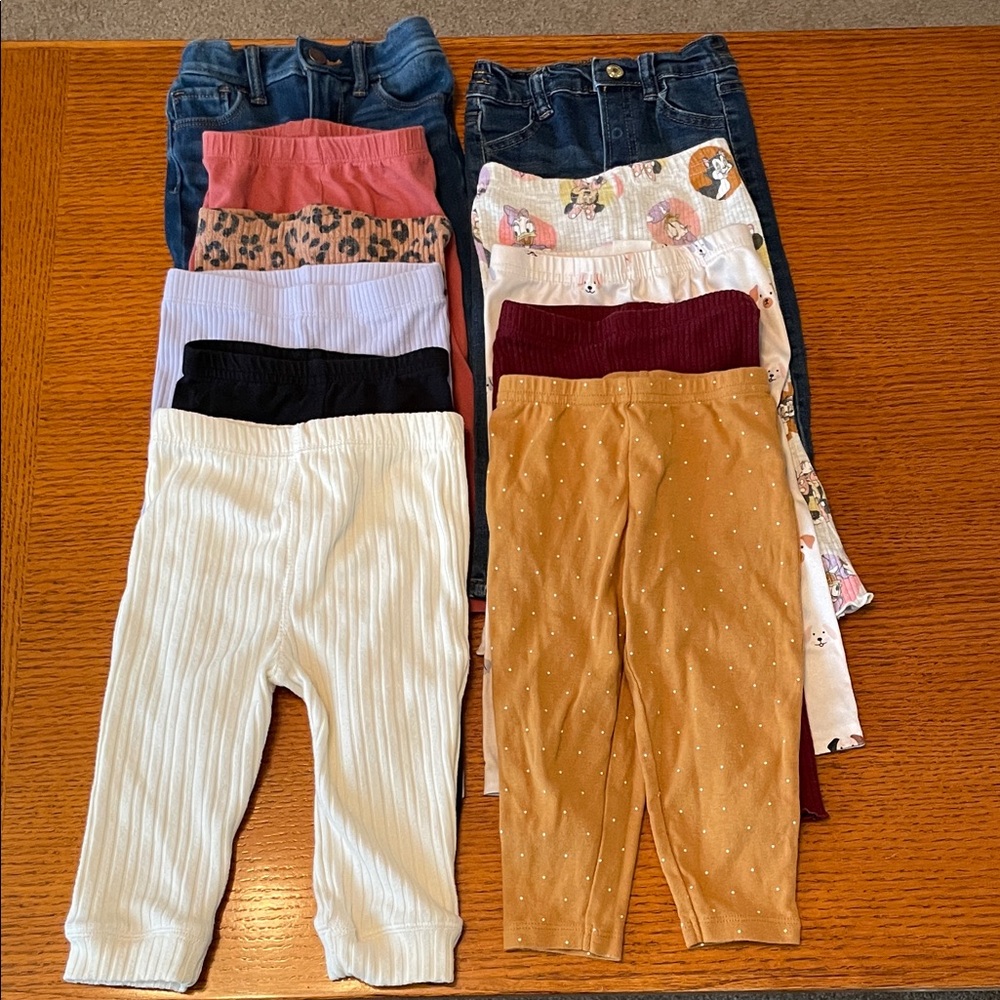 11 Kids Assorted Color Pants/Leggings and Jeans Size 18M
